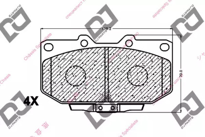 Комплект тормозных колодок DJ PARTS BP1495